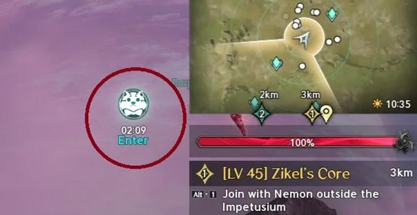 The AION 2 map marking a Shugo Festival entry point with an Enter prompt